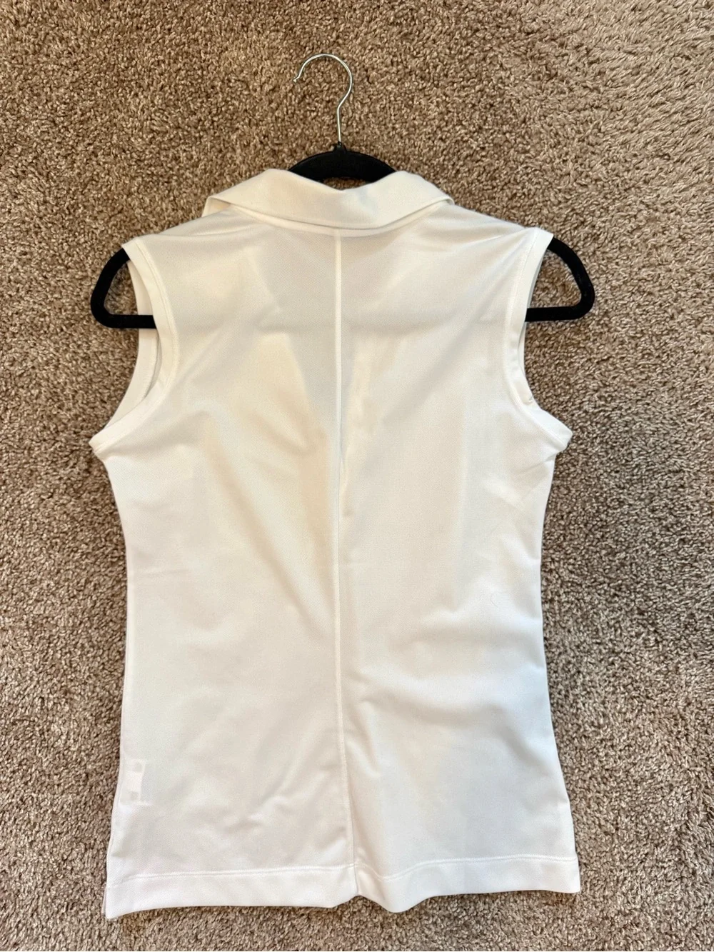 Nike Women’s Gold Sleeveless Polo Tank Top - White